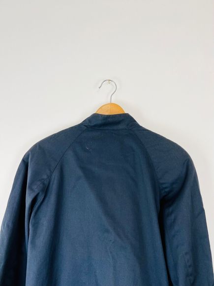 Aquascutum Vintage Mod Jacket 8 UK Navy Blue Check Lining Logo Classic - Picture 9 of 10